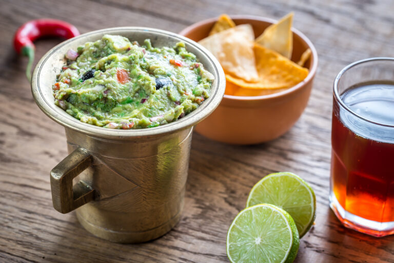 Guacamole with tortilla chips