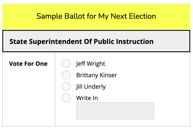 sample ballot