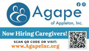 Agape_Grand Chute Gazette Ad_Biz Card_12Mo